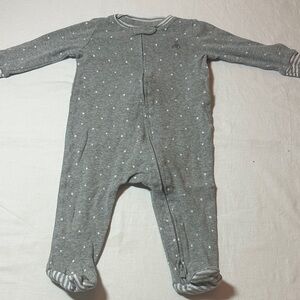 GAP - Gray Starry Footie One Piece Sleeper